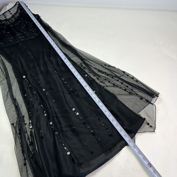 Garnet Hill Silk Beaded sheer Y2K Dress 2P Whimsigoth Fairy Sequin festival - Picture 14 of 14